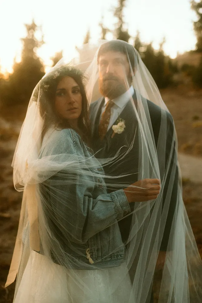 An embrace beneath the veil
