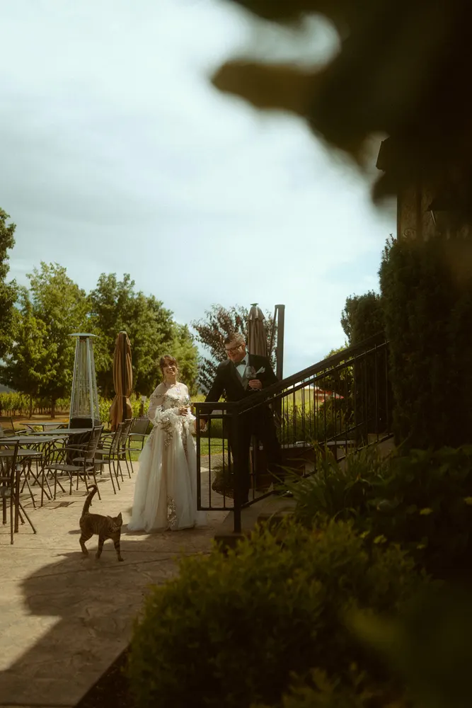A moment together at the winery