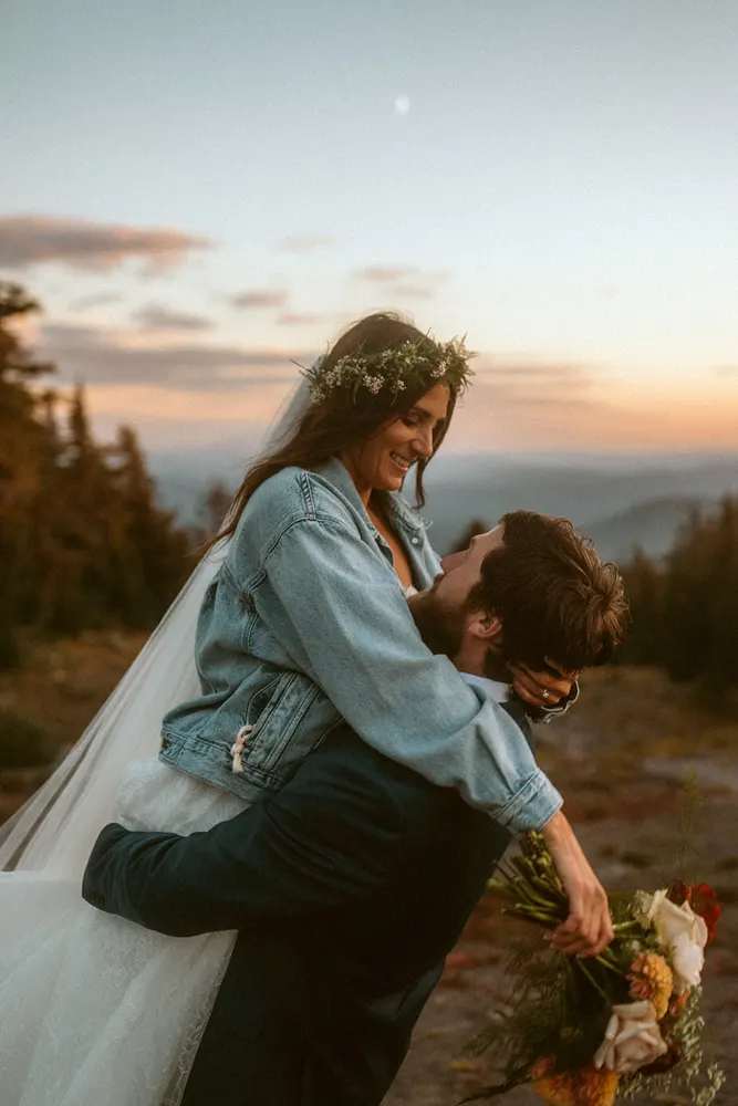 A kiss at sunset