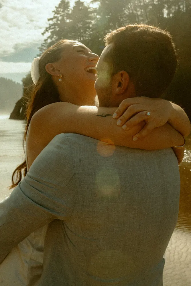 An embrace on the Oregon Coast