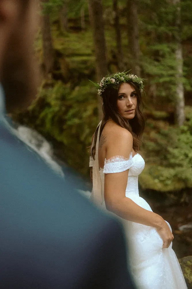 A portrait in the mossy forest