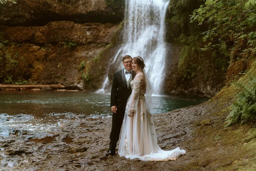 Together beside the falls